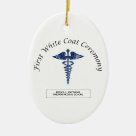 Zeremonie für die Pflege des ersten weißen Coats Keramik Ornament