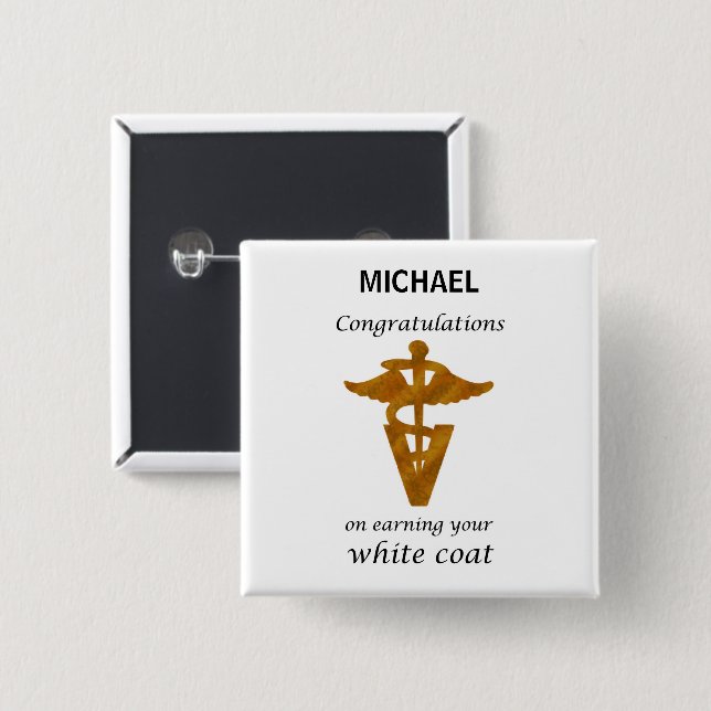 Zeremonie für Veterinärmilch Button (Vorne & Hinten)