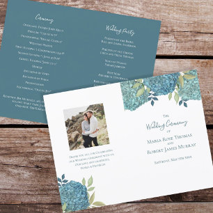Zeremonie-Programm für Hochzeit von Blumenblauer H