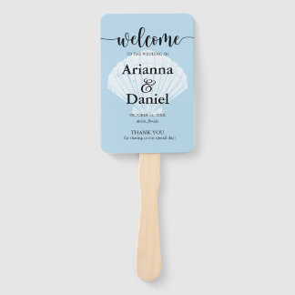 Zeremonie Programm Hand Fan Beach Seashell Fächer