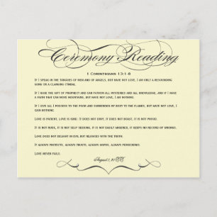 Zeremonie Reading Postcard Postkarte