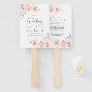 Zeremonie Rosa und Korallenfloral Fächer