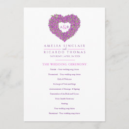 Zeremonie zur Liebe lila Tulpen Programm