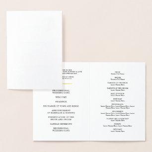 ZEREMONY-PROGRAMM "BREITE ZEREMONY" FOLIENKARTE