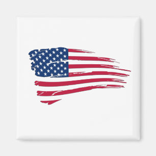 Zerfetzte amerikanische Flagge Magnet