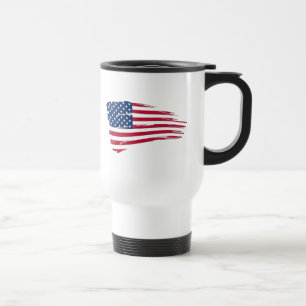 Zerfetzte amerikanische Flagge Reisebecher