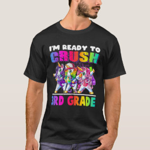 Zerkleinerung der 3D-Grade Dabbing Einhorn Zurück  T-Shirt