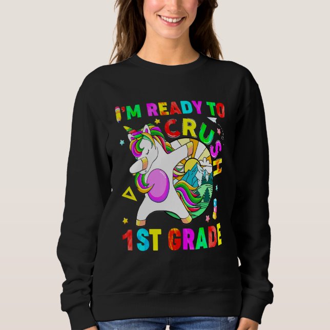 Zerkleinerung des 1. Grade Dabbing Einhorn Zurück  Sweatshirt (Vorderseite)