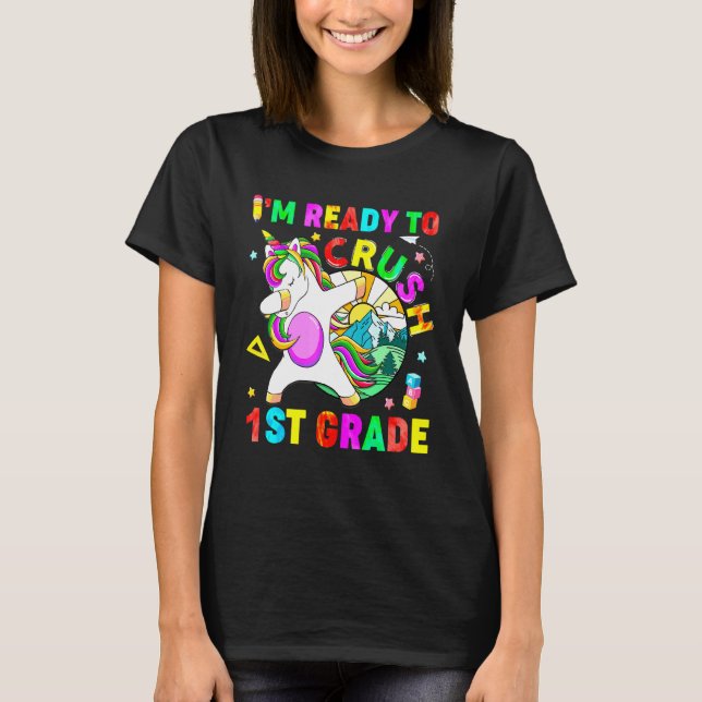 Zerkleinerung des 1. Grade Dabbing Einhorn Zurück  T-Shirt (Vorderseite)