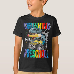 Zerkleinerung in das Vorschulmonster Truck Dinosau T-Shirt