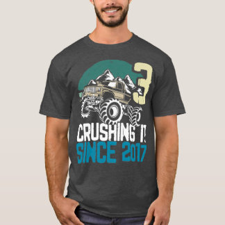 Zerkleinerung seit 2017 Monster Truck 3 Jahre alt T-Shirt