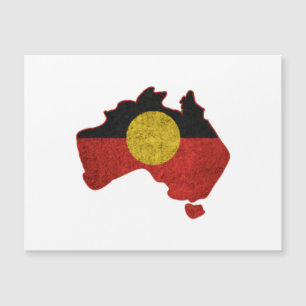 Zerknitterte Aboriginal-Flagge  Magnetkarte