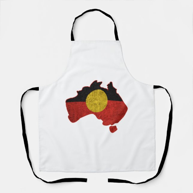 Zerknitterte Aboriginal-Flagge  Schürze (Vorderseite)