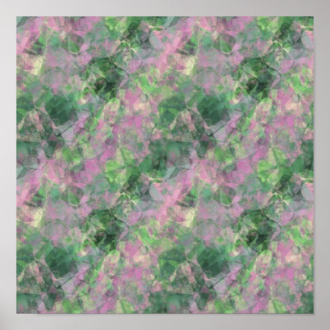 Zerknitterte Frühlingsgrün-Textur Poster (Vorne)