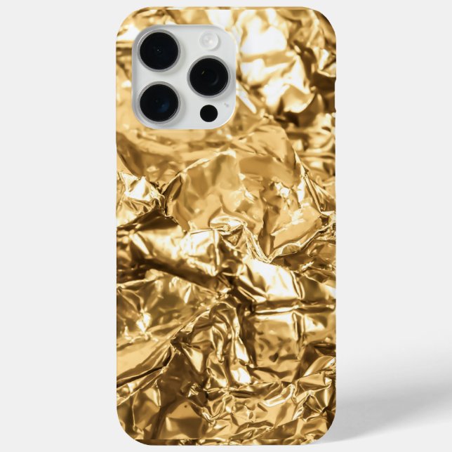 Zerknitterte goldene Falten Case-Mate iPhone Hülle (Rückseite)