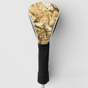 Zerknitterte goldene Falten Golf Headcover