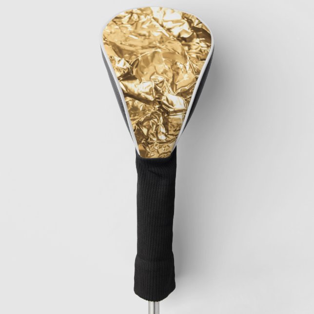 Zerknitterte goldene Falten Golf Headcover (Vorderseite)
