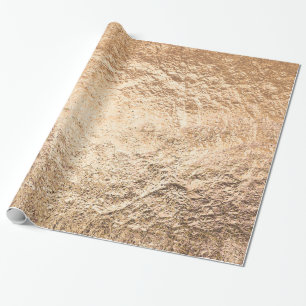 Zerknitterte Goldtextur Geschenkpapier