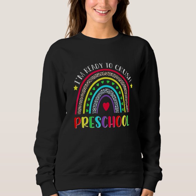 Zermalmer Vorschullehrer Schüler Boho Leopard Rück Sweatshirt (Vorderseite)