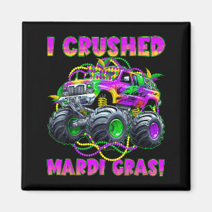 Zermalmter Mardi Gras Monstertruck Fat Tuesday Umz Magnet