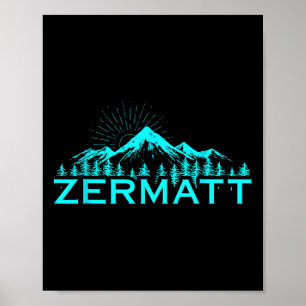 Zermatt Berge Alpin-Ski Schweizer Alpen Schweiz Poster