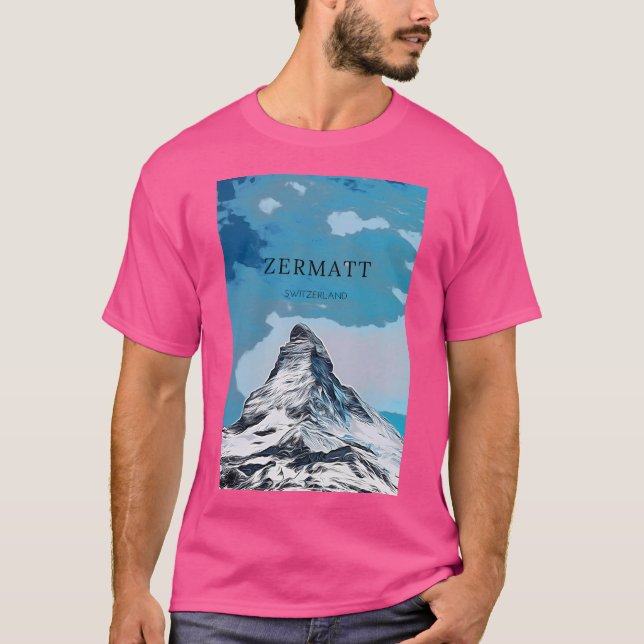 Zermatt Der Schweizer Berg T-Shirt (Vorderseite)