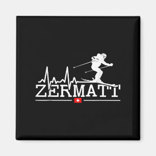 Zermatt Herzschlag Alpinski Schweizer Alpen Schwei Magnet
