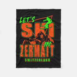 Zermatt Lets Ski Alpinski Swizer Alpen Schweiz Fleecedecke