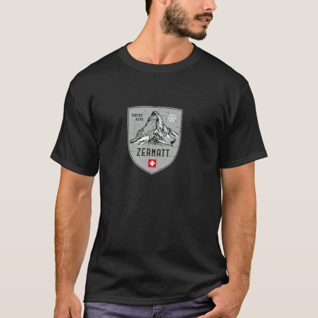 Zermatt Matterhorn Berg Schweiz Emblem Pulli (Vorderseite)