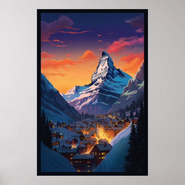 Zermatt, Matterhorn, Schweiz, Poster (Vorne)