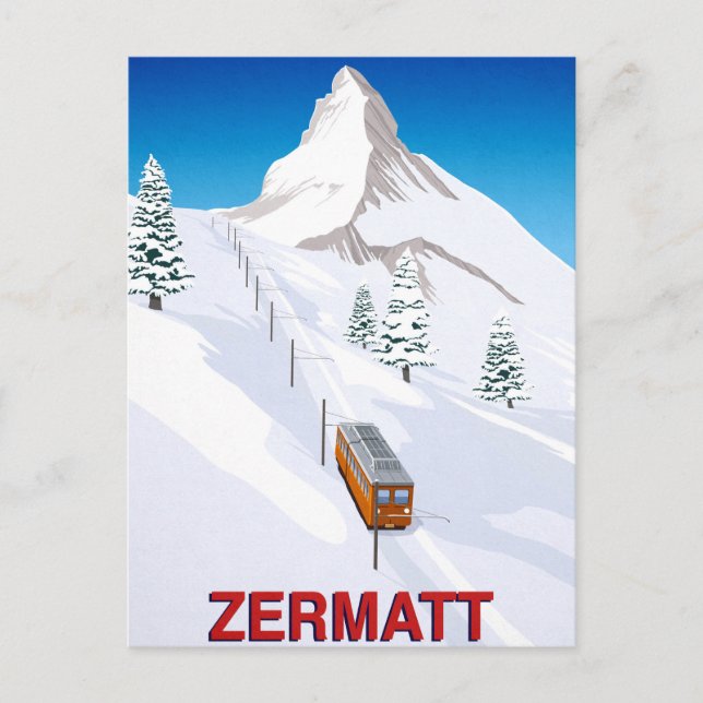 Zermatt Postkarte (Vorderseite)