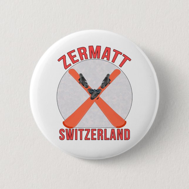 Zermatt, Schweiz Button (Vorderseite)