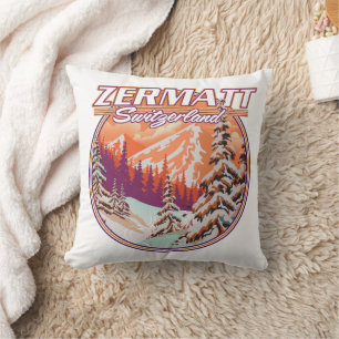 Zermatt Schweiz Logo Kissen