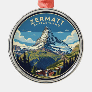 Zermatt Schweiz Matterhorn Ornament Aus Metall