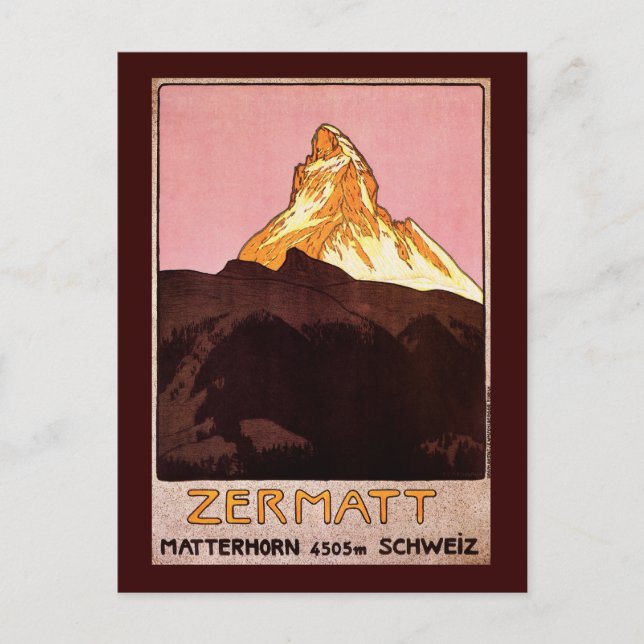 Zermatt Schweiz Postkarte (Vorderseite)