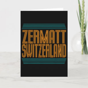 Zermatt Schweiz Retro-Alpinski Schweizer Alpen Karte