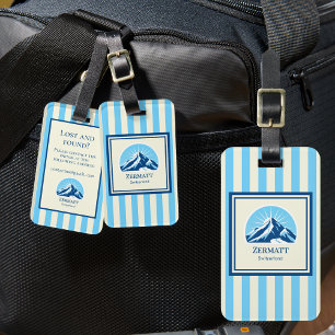 Zermatt Schweiz Skiberg Gepäckanhänger