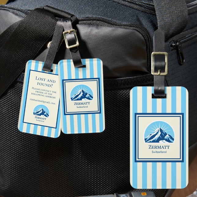 Zermatt Schweiz Skiberg Gepäckanhänger (Von Creator hochgeladen)