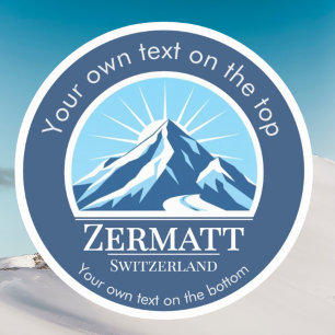 Zermatt Schweiz Skigebiet Aufkleber