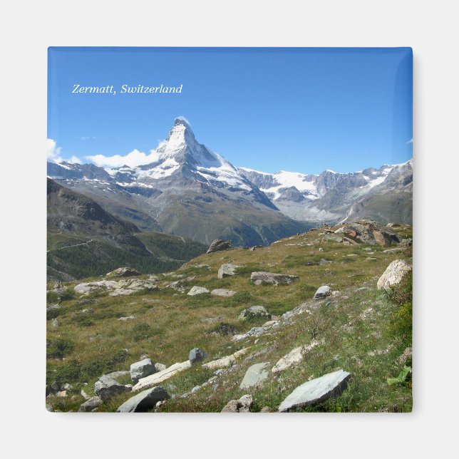 Zermatt Schweizer Alpen Matterhorn-Ansicht Magnet (Vorne)