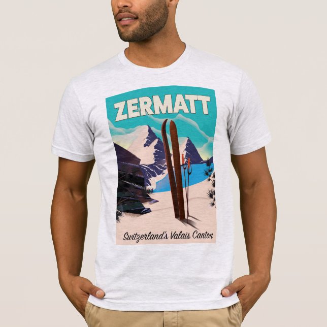 Zermatt Ski Urlaubsplaner T-Shirt (Vorderseite)