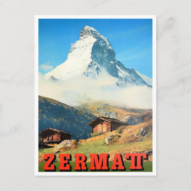 Zermatt Suisse voyage vintage Carte postale (Devant)