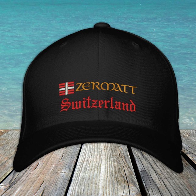 Zermatt & Switzerland mode / Patriot der Schweizer Bestickte Baseballkappe (Von Creator hochgeladen)