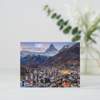 Zermatt Switzerland Souvenir Reise Postkarte