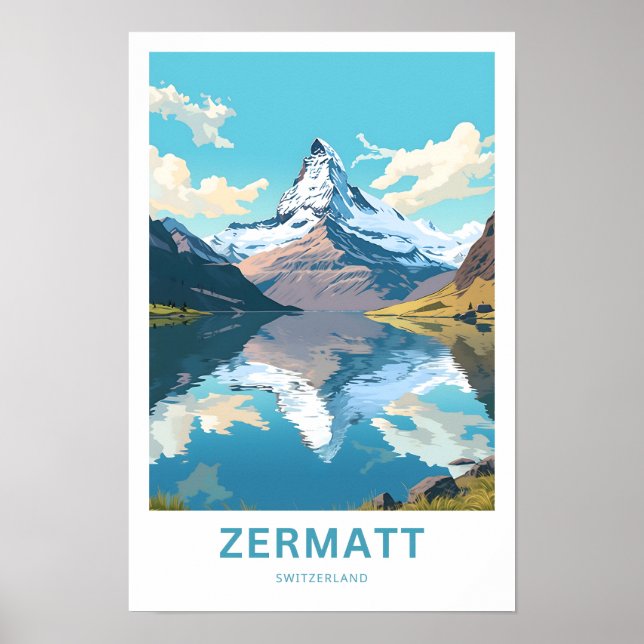Zermatt Switzerland Travel Print Poster (Vorne)
