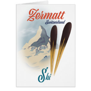 Zermatt Switzerland Vintages Skipposter