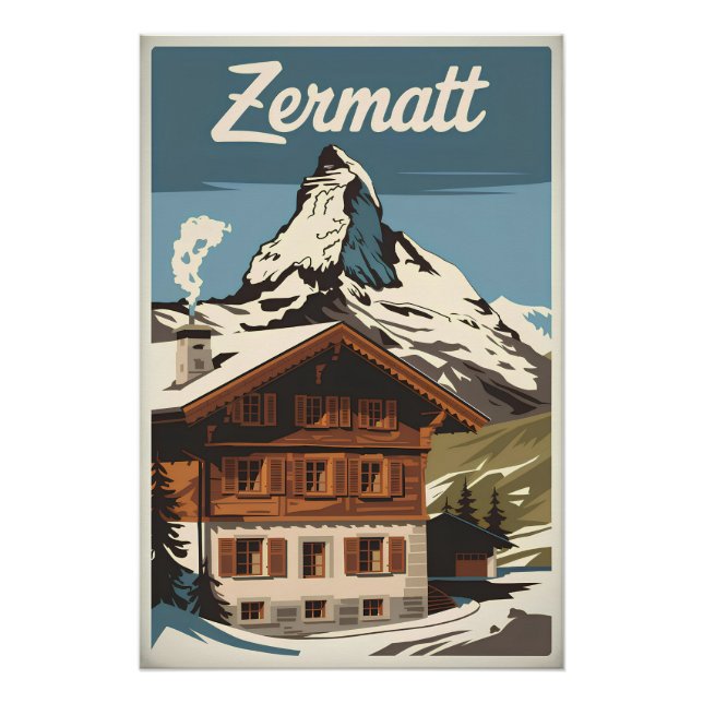 Zermatt Vintag Poster (Vorderseite)