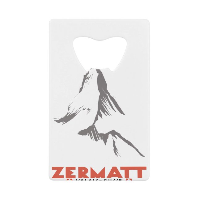 Zermatt, Wallis, Schweiz Geldbeutel Flaschenöffner (Vorderseite)