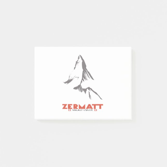 Zermatt, Wallis, Schweiz Post-it Klebezettel (Vorderseite)