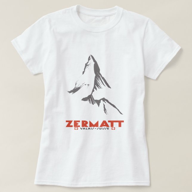 Zermatt, Wallis, Schweiz T-Shirt (Design vorne)